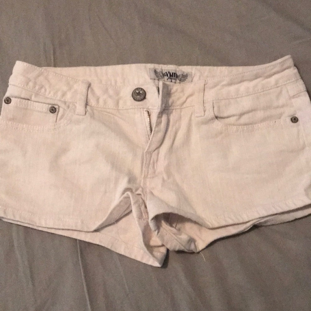 White Jean shorts